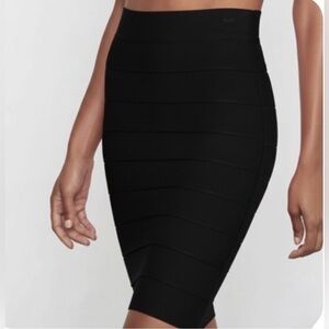 BCBGMAXAZRIA Womens Small Black SIMONE Bodycon High Waist Bandage Pull On Skirt